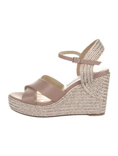 Pre-owned Jimmy Choo Leather Espadrilles In Pink