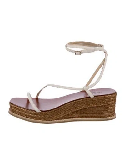 Pre-owned Jimmy Choo Leather Espadrilles In White