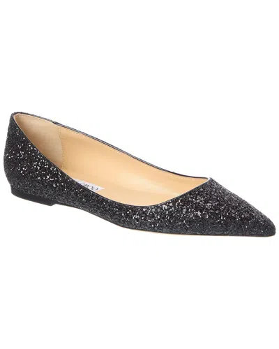 Jimmy Choo Alina Leather Flat In Blue