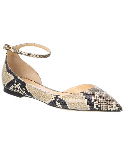 Jimmy Choo Leather Flat In Black
