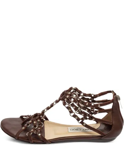Pre-owned Jimmy Choo Leather Flat Sandals