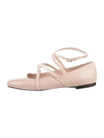 Pre-owned Jimmy Choo Leather Flats In Neutral