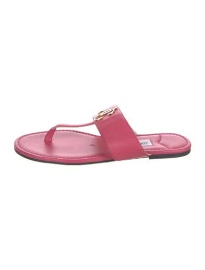Pre-owned Jimmy Choo Leather Flip Flops In Pink