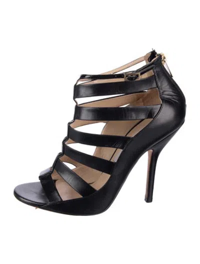 Pre-owned Jimmy Choo Leather Gladiator Sandals In Blue