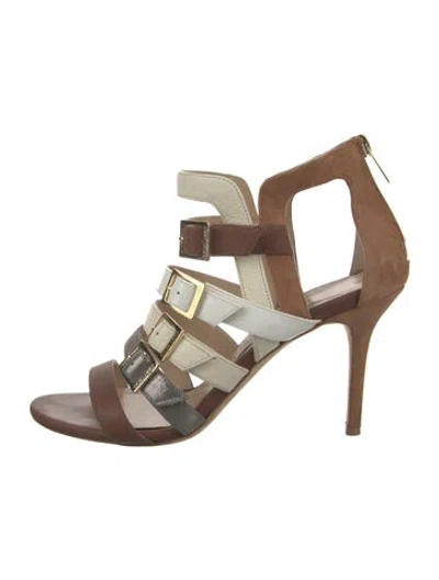 Pre-owned Jimmy Choo Leather Gladiator Sandals In Brown