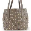 Jimmy Choo Leather Handbag Brown Studs In Brown