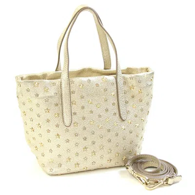 Pre-owned Jimmy Choo Leather Handbag Shoulder Bag () In Gold