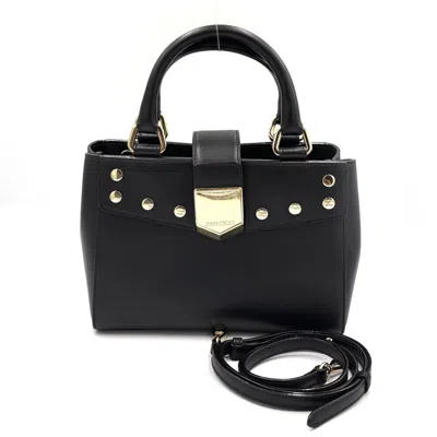 Pre-owned Jimmy Choo Leather Handbag Shoulder Bag () In Black