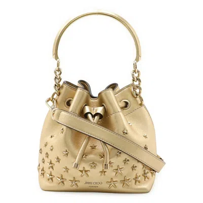 Pre-owned Jimmy Choo Leather Handbag Shoulder Bag () In Gold