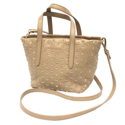 Pre-owned Jimmy Choo Leather Handbag Shoulder Bag Tote Bag () In Gold