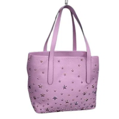 Pre-owned Jimmy Choo Leather Handbag Shoulder Bag Tote Bag () In Pink