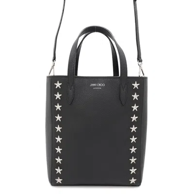 Pre-owned Jimmy Choo Leather Handbag Tote Bag () In Black