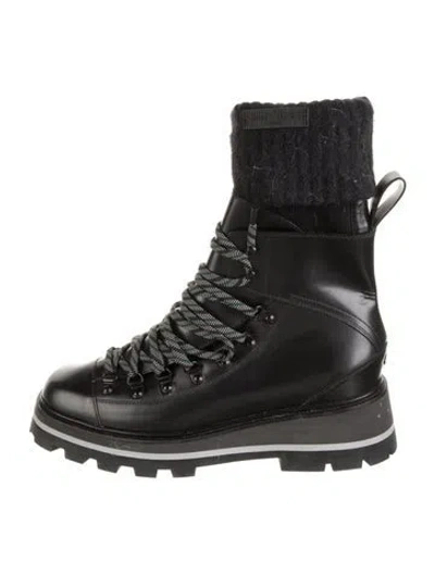 Pre-owned Jimmy Choo Leather Hiking Boots In Black