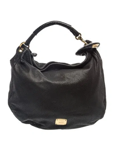 Pre-owned Jimmy Choo Leather Hobo In Black