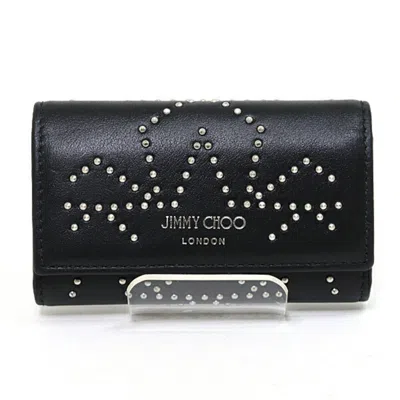 Pre-owned Jimmy Choo Leather Keycase () In Black