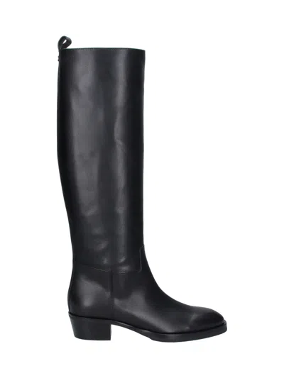 Jimmy Choo Leather Knee-high Boots In Black