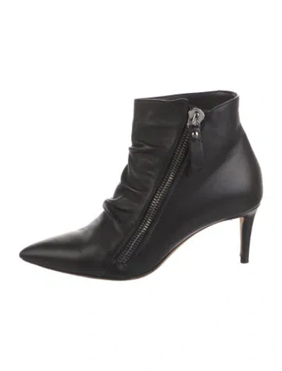 Pre-owned Jimmy Choo Leather Lace-up Boots In Black