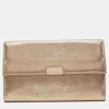 JIMMY CHOO LEATHER LARGE REESE CLUTCH