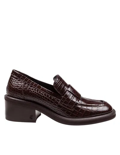 Jimmy Choo Leather Loafer In Brown