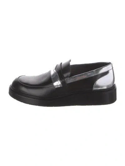 Pre-owned Jimmy Choo Leather Loafers In Black