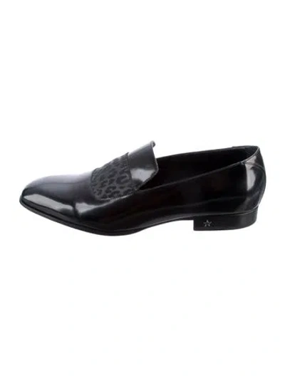 Pre-owned Jimmy Choo Leather Loafers In Black
