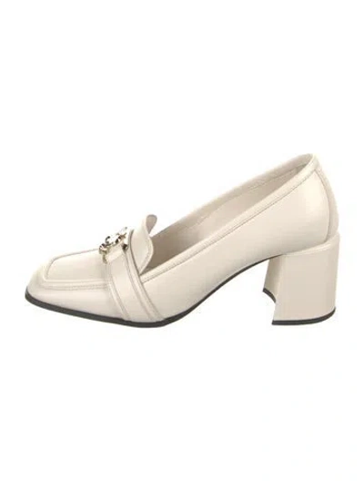 Pre-owned Jimmy Choo Leather Loafers In Neutrals