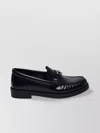 Jimmy Choo Leather Loafers With Glossy Finish And Metallic Accent