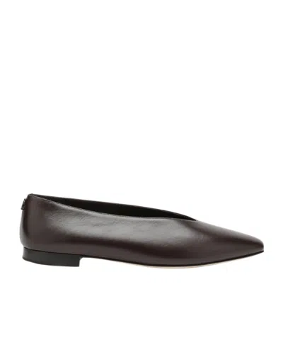 Jimmy Choo Chocolate Leather Margot Ballet Flats In Multi