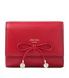 Jimmy Choo Leather Marinda Wallet In Red