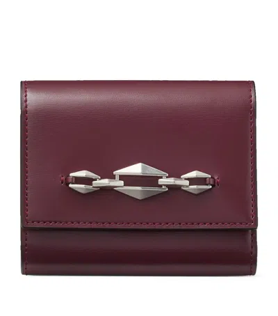Jimmy Choo Leather Marinda Wallet In Red