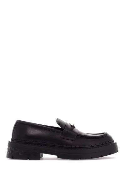 JIMMY CHOO LEATHER MARLOW LOAFERS