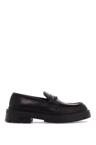 Jimmy Choo Leather Marlow Loafers In Black