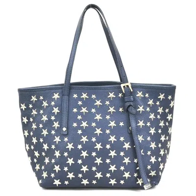 Pre-owned Jimmy Choo Leather Metal Handbag () In Blue