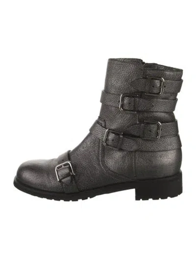 Pre-owned Jimmy Choo Leather Moto Boots