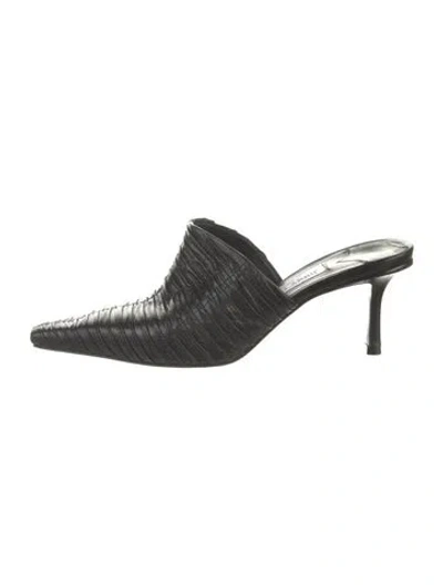 Pre-owned Jimmy Choo Leather Mules In Black