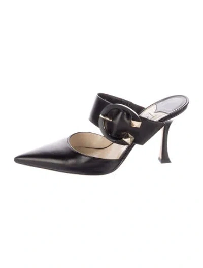 Pre-owned Jimmy Choo Leather Mules In Black