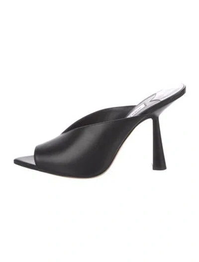 Pre-owned Jimmy Choo Leather Mules In Black
