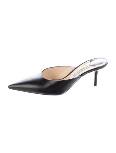 Pre-owned Jimmy Choo Leather Mules In Black