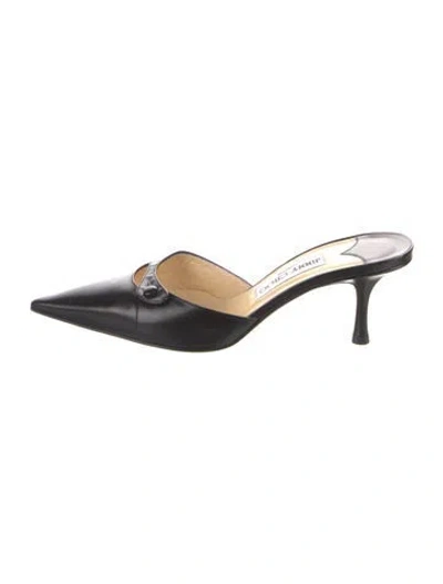 Pre-owned Jimmy Choo Leather Mules In Black