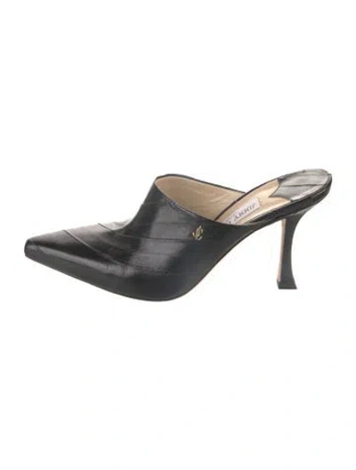 Pre-owned Jimmy Choo Leather Mules In Black