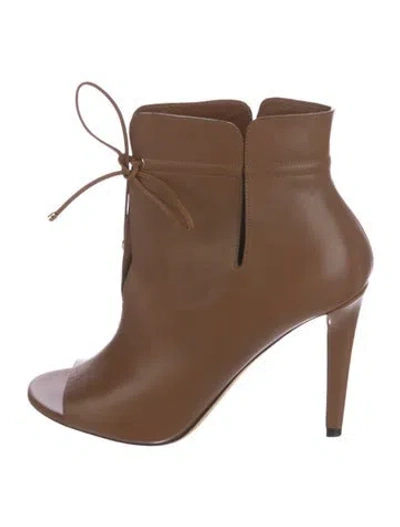 Pre-owned Jimmy Choo Leather Mules In Brown