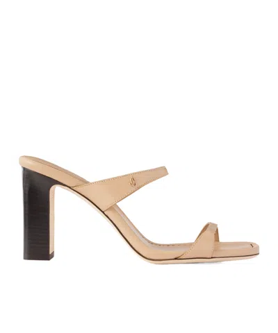 Jimmy Choo Leather Mules In Brown
