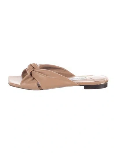 Pre-owned Jimmy Choo Leather Mules In Brown