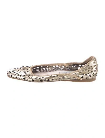 Pre-owned Jimmy Choo Leather Patterned Ballet Flats