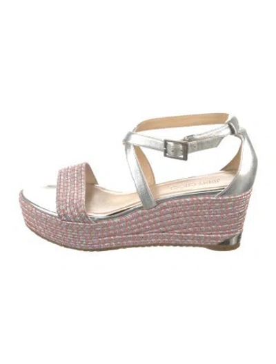 Pre-owned Jimmy Choo Leather Patterned Espadrilles In Multi