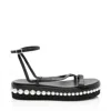Jimmy Choo Leather Pearl Pine Platform Sandals In Multi