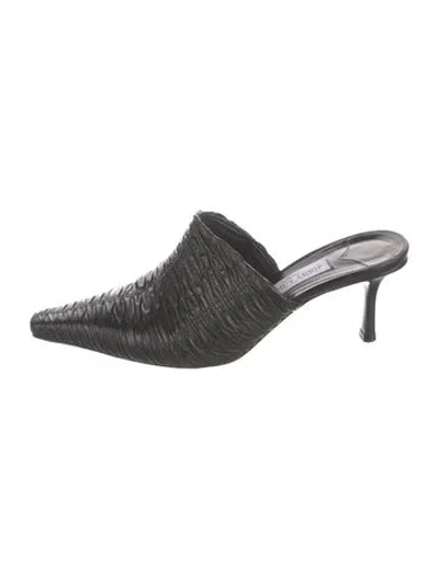 Pre-owned Jimmy Choo Leather Pleated Accents Mules In Multi