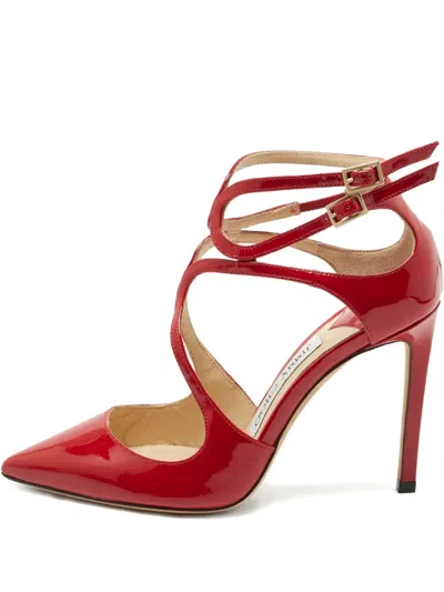 Pre-owned Jimmy Choo Leather Pointed Pumps In Red