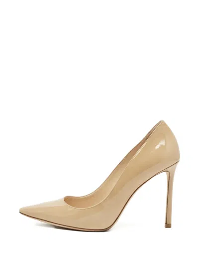 Pre-owned Jimmy Choo Leather Pointed-toe Pumps In Neutral