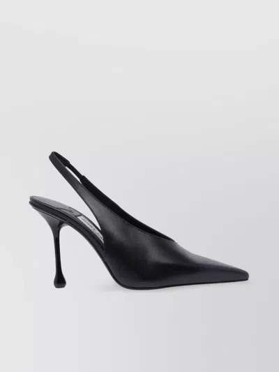 Jimmy Choo Leather Pointed Toe Sling Back Stiletto In Black